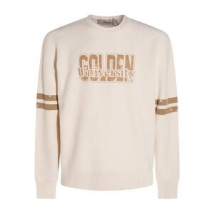 GOLDEN GOOSE University Graphic Sweatshirt Men WHITE Sweaters & Cardigans